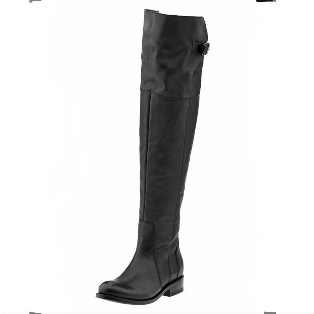 Dolce Vita Leroux Black Leather Over The Knee boot